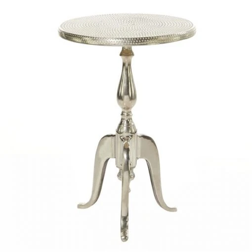 Grayson Lane Traditional Silver Metal Round End Table -GRAYSON LANE Sales Store 330857401 MainImage 001 l