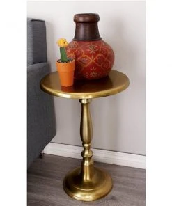 Grayson Lane Traditional Gold Pedestral End Table 5 Grayson Lane Traditional Gold Pedestral End Table -GRAYSON LANE Sales Store 330857419 AlternateImage1 l