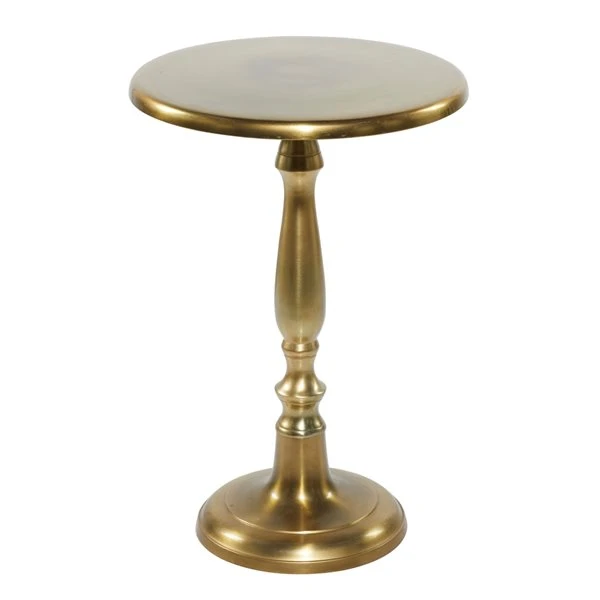 Grayson Lane Traditional Gold Pedestral End Table 4 Grayson Lane Traditional Gold Pedestral End Table - Image 4