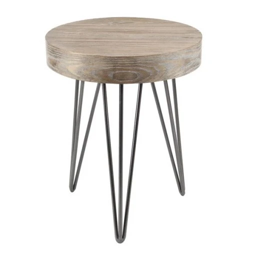 Grayson Lane Modern Light Brown Wood Round End Table -GRAYSON LANE Sales Store 330857490 MainImage 001 l
