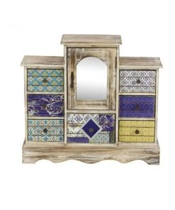 GRAYSON LANE 16 In. x 18 In. Vintage Jewelry Box White Wood