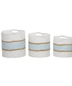 GRAYSON LANE Set of 3 16 In., 14 In., 13 In. Coastal Storage Basket White -GRAYSON LANE Sales Store 330857817 AlternateImage5 l