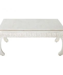 Grayson Lane 18-in x 44-in Vintage Coffee Table - White Mango Wood