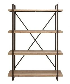 Grayson Lane 14-in D x 47-in W x 67-in H 4-Tier Decorative Wood Shelves