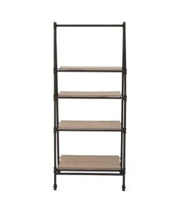 Grayson Lane 14-in D x 25-in W x 56-in H 4-Tier Leaning Wood Shelves