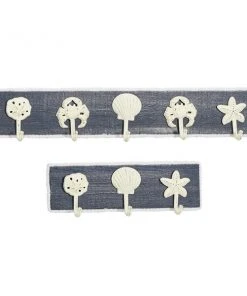 Grayson Lane 18-in x 6-in White Contemporary Wood Wall Hook Rack - Set of 2