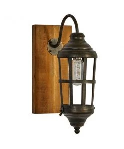 Grayson Lane 10.5-in W Brown and Black Industrial Wall Sconce