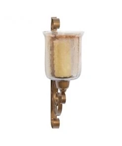 Grayson Lane 1 Candle Brown Metal Sconce Candle Holder