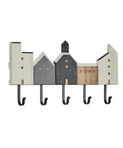 Grayson Lane 5-Hook Decorative Multicolour Wood Wall Hook