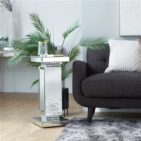 Grayson Lane Silver Glam Mirror Square End Table 2 Grayson Lane Silver Glam Mirror Square End Table - Image 2