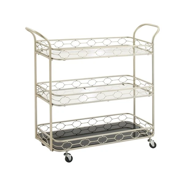 Grayson Lane Stainless Steel Metal Base with Mirror Top Kitchen Carts - 17-in x 18.2-in 1 Grayson Lane Stainless Steel Metal Base with Mirror Top Kitchen Carts - 17-in x 18.2-in