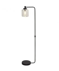 Grayson Lane 10-in x 61-in Black Metal Traditional Floor Lamp with Foot Switch