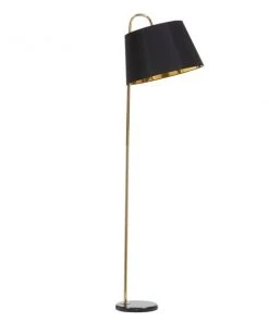 Grayson Lane 16-in x 60-in Black Metal Transitional Floor Lamp with Foot Switch
