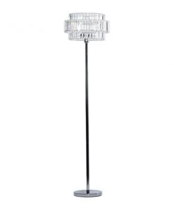 Grayson Lane 16-in x 62-in Silver Acrylic Contemporary Floor Lamp